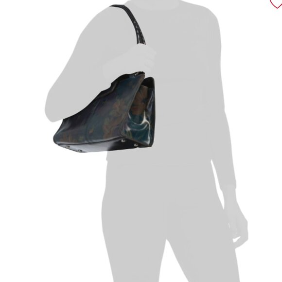 Patricia Nash Rienzo Floral Black Leather Peruvian Painting Shoulder Handbag - Picture 14 of 16